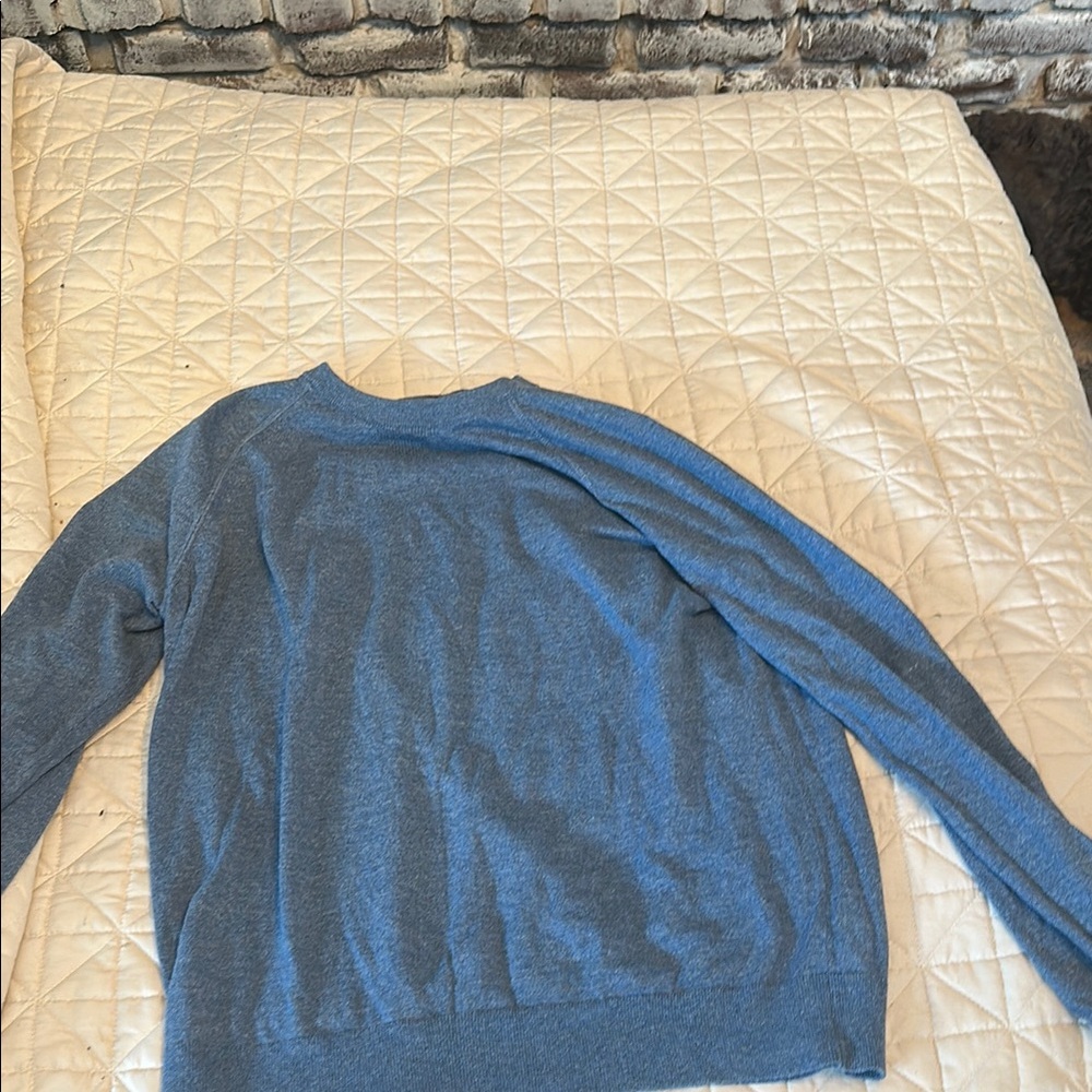 Banana Republic Men's Heather Blue Crewneck Sweater